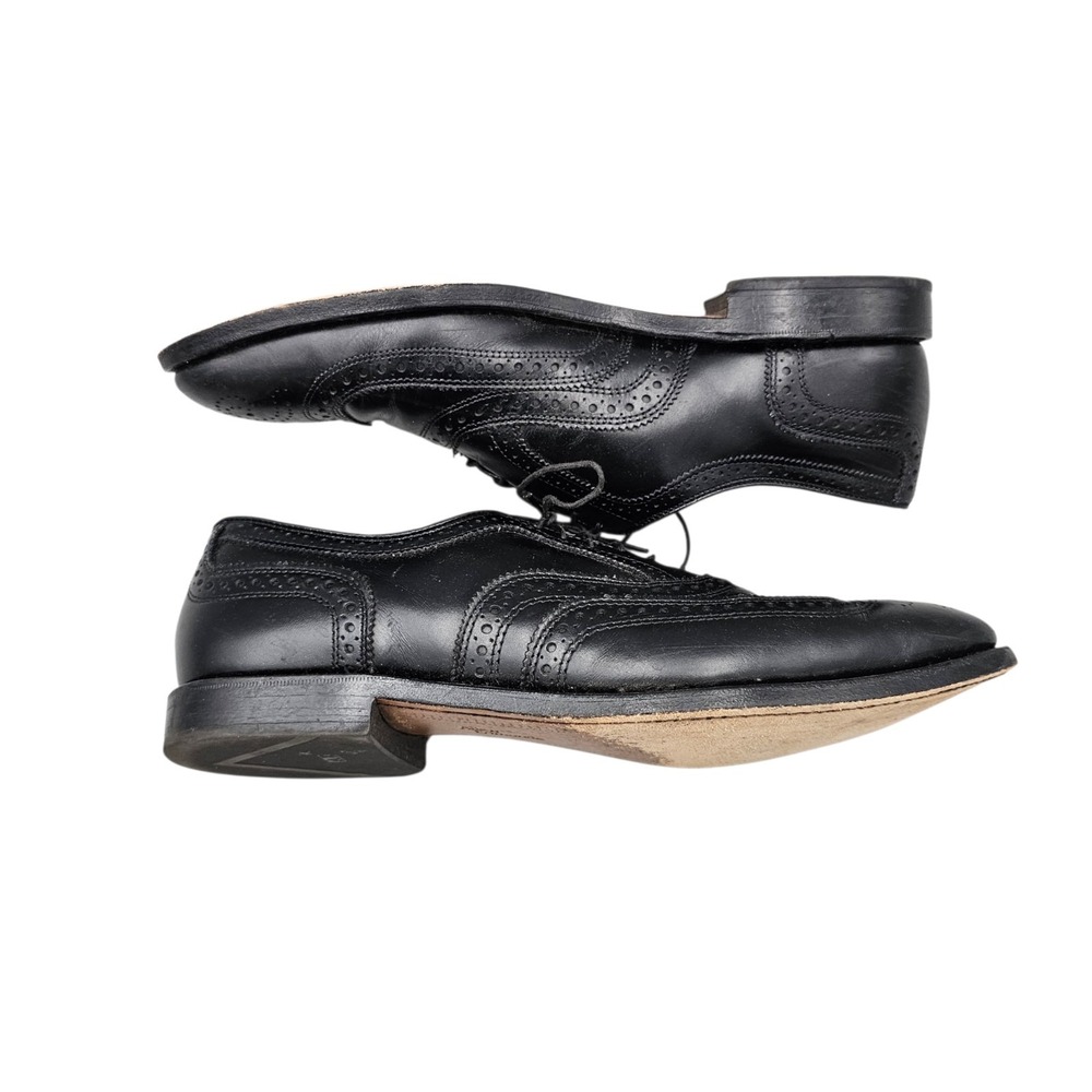 Allen Edmonds Men's Size 11 D McAllister Black Leather Wingtip Brogue Oxfords - Picture 6 of 8